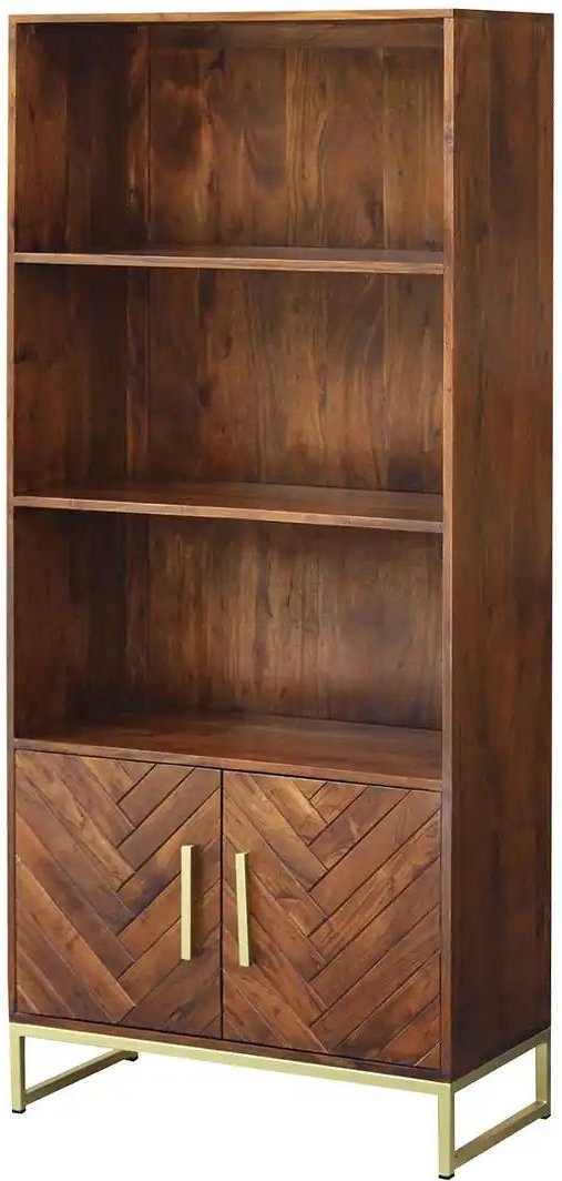 Bücherregal aus Massivholz Calatria ¦ holzfarben ¦ Maße (cm): B: 80 H: 180 T: 39.0 Regale > Bücherregale - Höffner