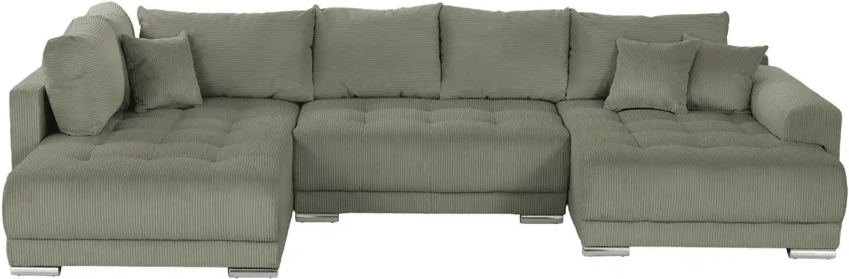 Wohnlandschaft mit Schlaffunktion Lemie ¦ grün ¦ Maße (cm): B: 356 H: 85 T: 218.0 Polstermöbel > Sofas > Schlafsofas - H...