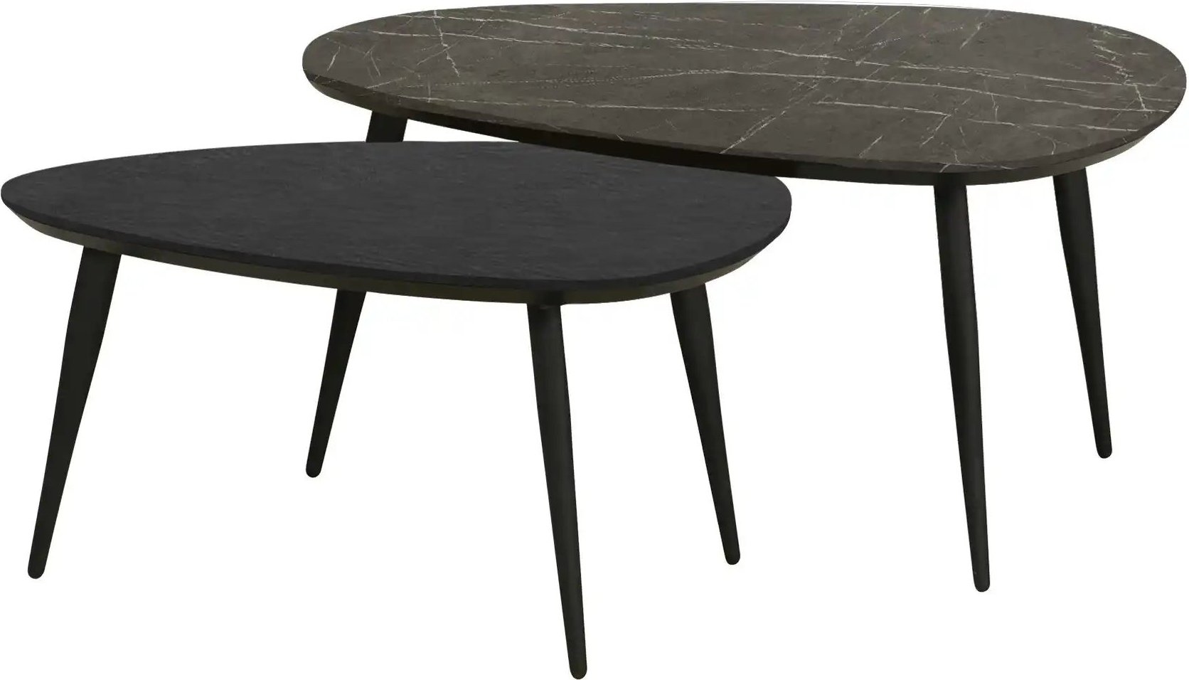 uno Couchtisch 2er Set Dortmund ¦ schwarz ¦ Maße (cm): B: 60 H: 45 Tische > Couchtische > Couchtische andere Formen - H...