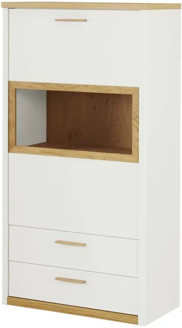 Wohnwert Highboard Libro Plus ¦ weiß ¦ Maße (cm): B: 76 H: 148 T: 41.0 Kommoden & Sideboards > Highboards - Höffner