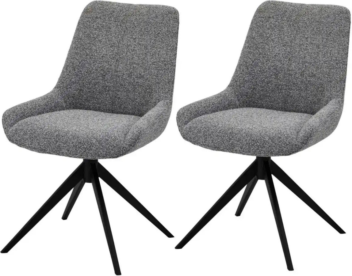 Furnhouse Esszimmerstuhl 2er-Set Helena ¦ grau ¦ Maße (cm): B: 56 H: 87 Stühle > Polsterstühle - Höffner