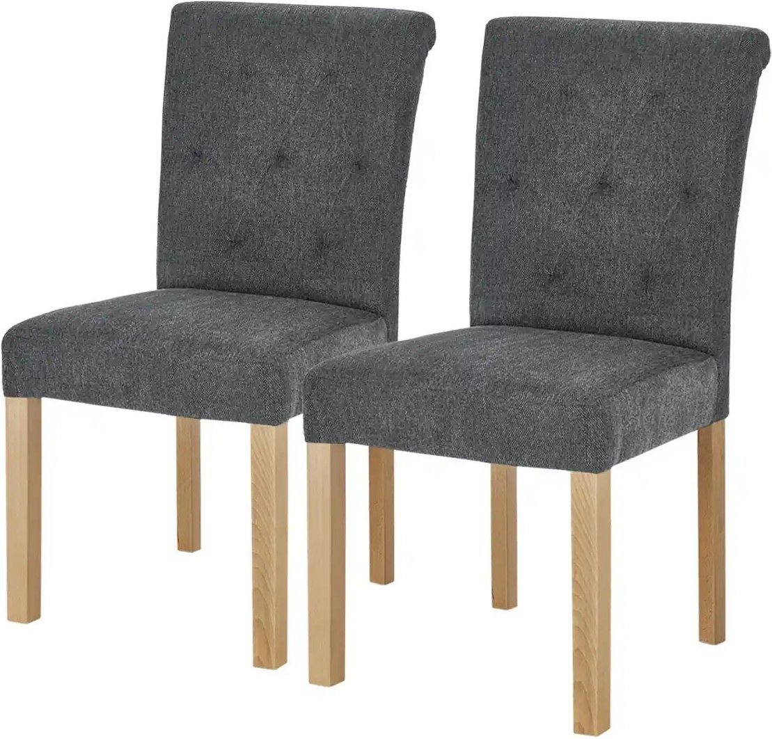 Woodford Esszimmerstuhl im 2er Set Messena ¦ grau ¦ Maße (cm): B: 46 H: 97 T: 54.0 Stühle > Polsterstühle - Höffner