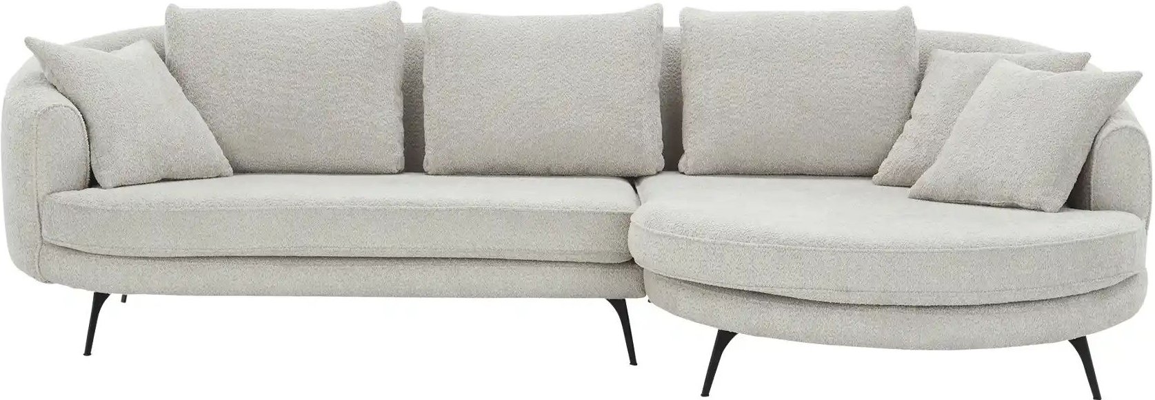 Ecksofa Corso ¦ silber ¦ Maße (cm): B: 296 H: 75 T: 148.0 Polstermöbel > Sofas > 3-Sitzer - Höffner