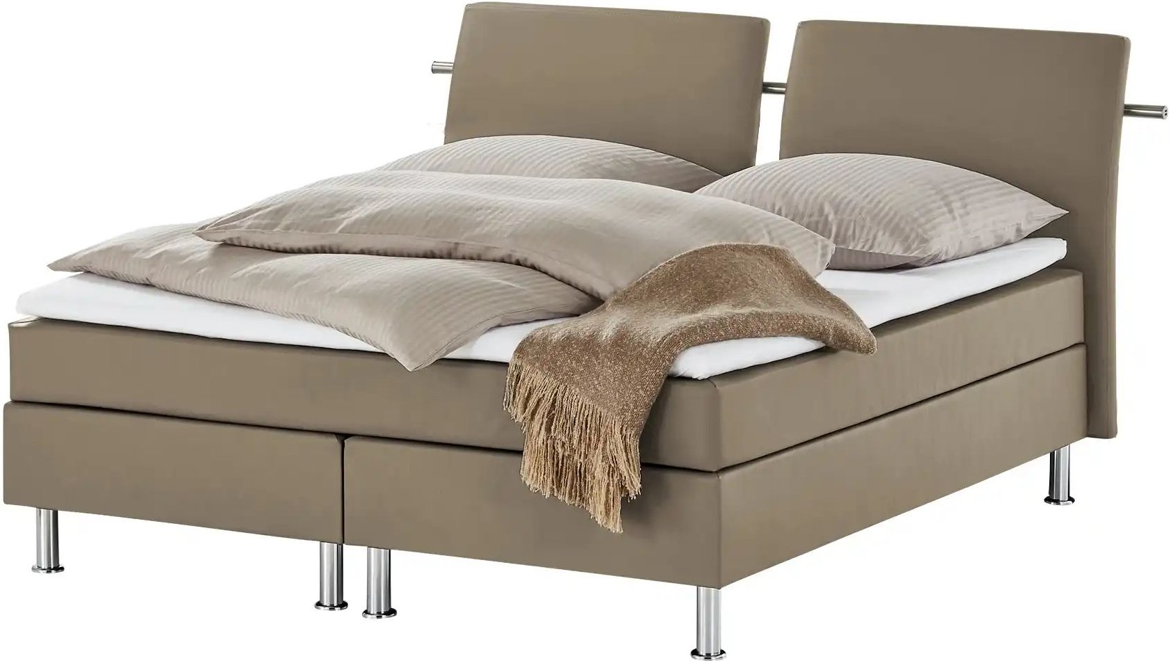 Boxspringbett Krom ¦ braun ¦ Maße (cm): B: 212 H: 122 Betten > Boxspringbetten - Höffner