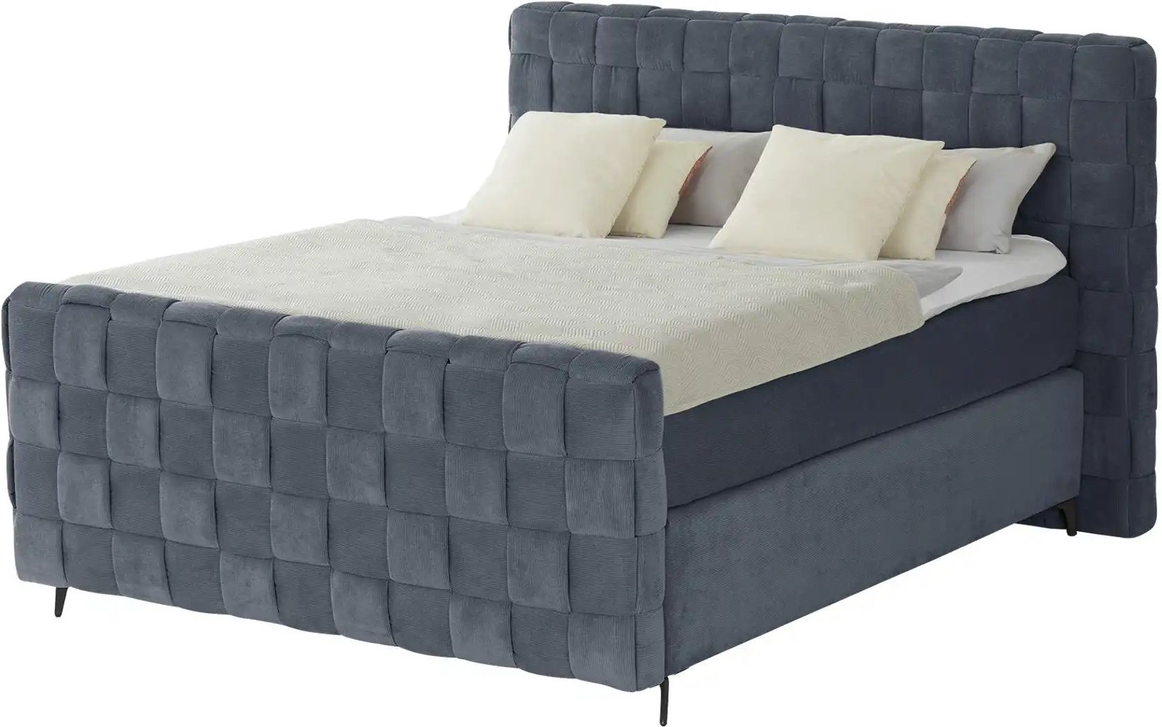 Wohnwert Boxspringbett Tefla ¦ grau ¦ Maße (cm): B: 202 H: 132,5 Betten > Boxspringbetten - Höffner