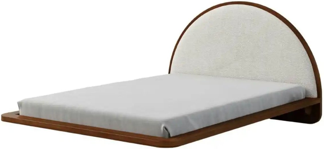 Massivholzbett nussbaumfarben Momoko ¦ holzfarben ¦ Maße (cm): B: 205 H: 126 Betten > Bettgestelle - Höffner