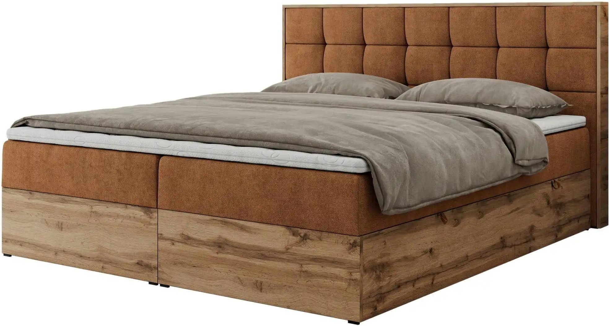 Boxbett mit Bettkasten Albero 1 ¦ orange ¦ Maße (cm): B: 188 H: 104 Betten > Komfortbetten - Höffner