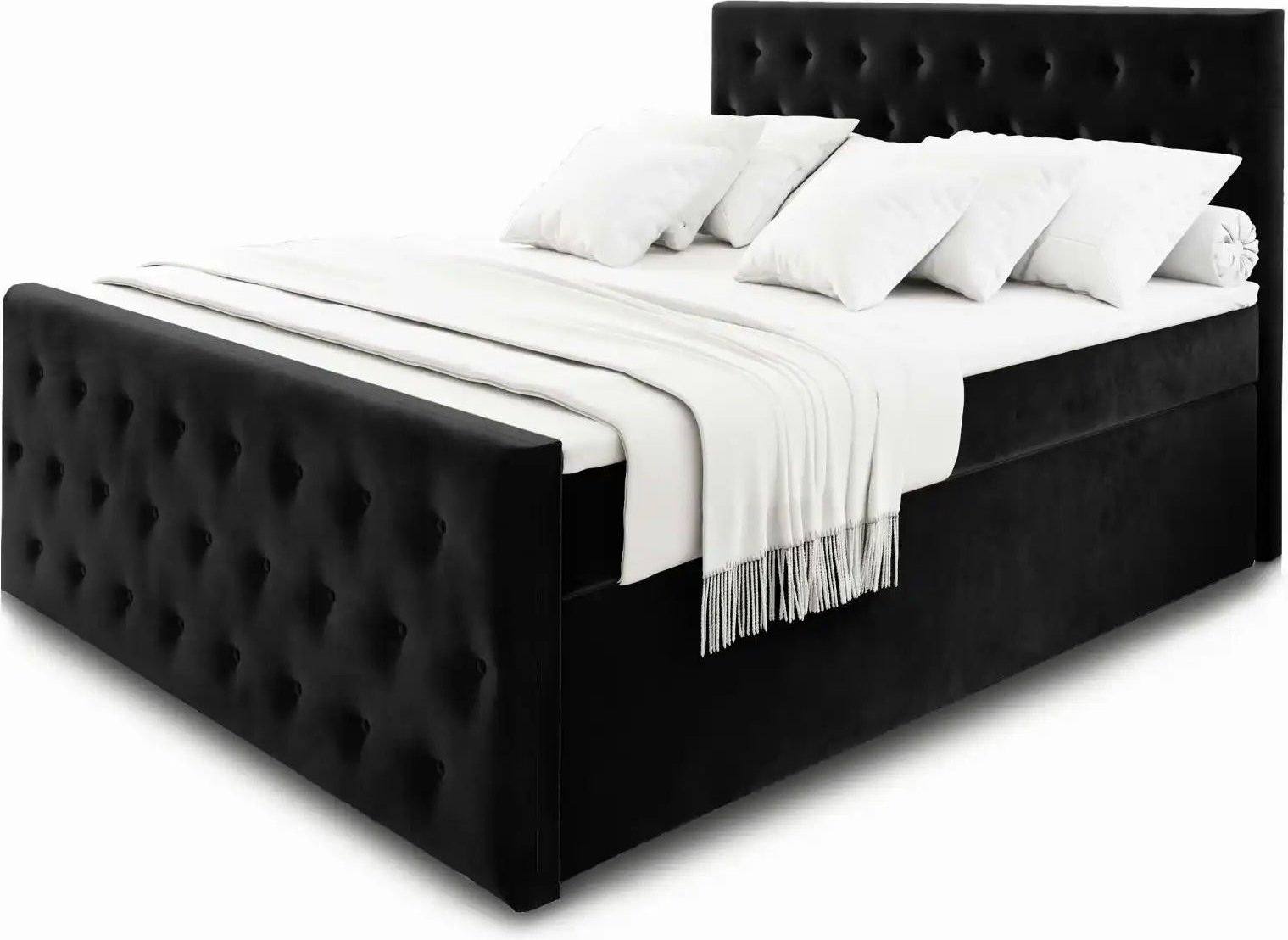 MASSENO Boxbett mit Bettkasten Fondi ¦ schwarz ¦ Maße (cm): B: 160 H: 120 Betten > Polsterbetten - Höffner