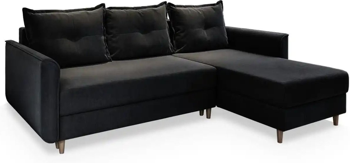 MASSENO Ecksofa mit Schlaffunktion Pisan ¦ schwarz ¦ Maße (cm): B: 220 H: 91 Polstermöbel > Sofas > Ecksofas - Höffner