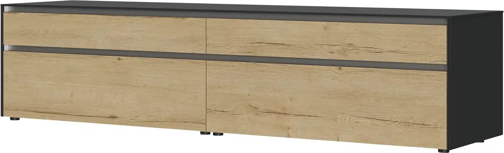 Content Lowboard Metro Line ¦ schwarz ¦ Maße (cm): B: 244 H: 59 T: 60.0 Kommoden & Sideboards > Lowboards - Höffner