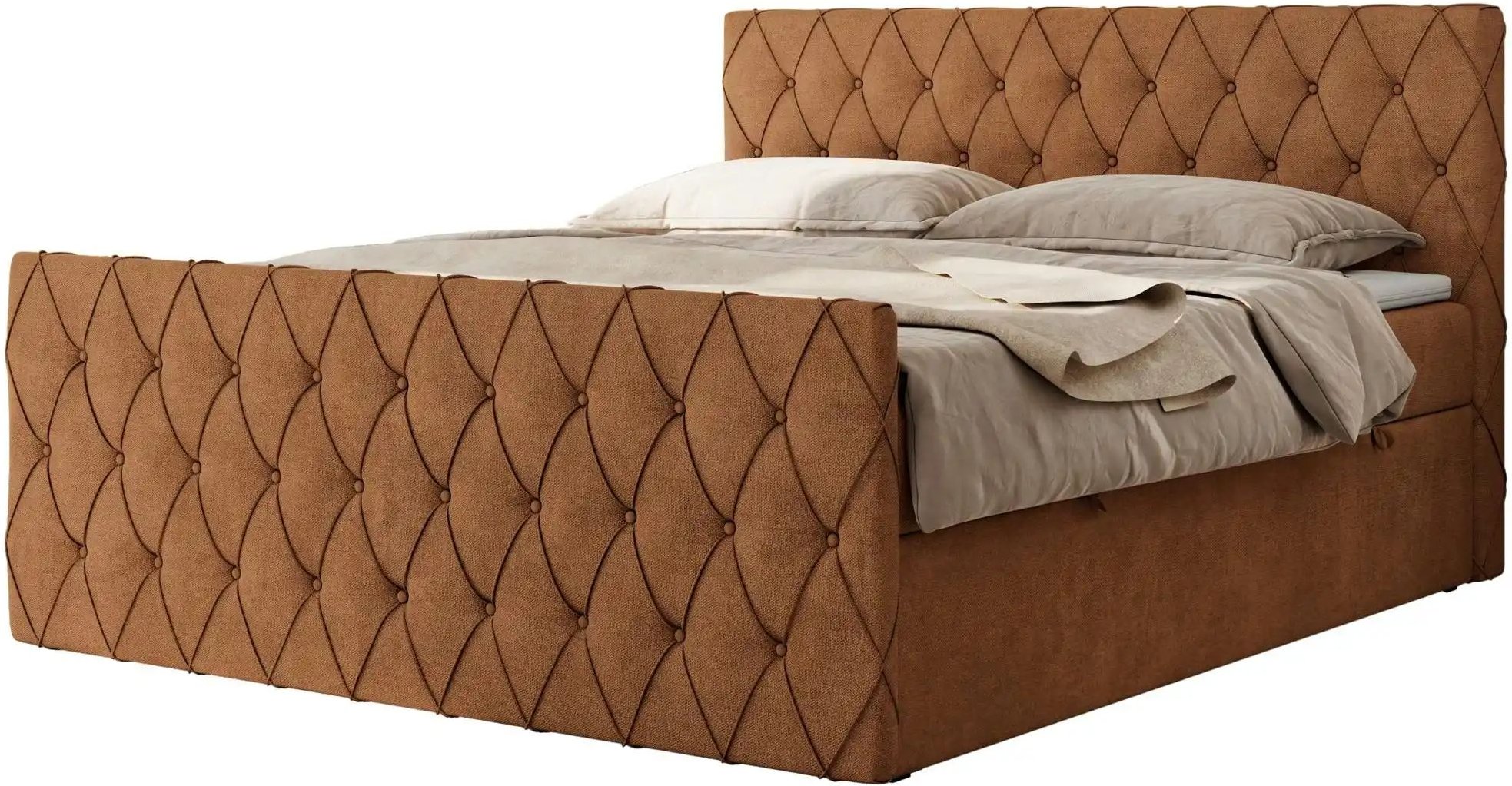 Boxbett mit Bettkasten Miren Duo ¦ orange ¦ Maße (cm): B: 201 H: 110 Betten > Komfortbetten - Höffner