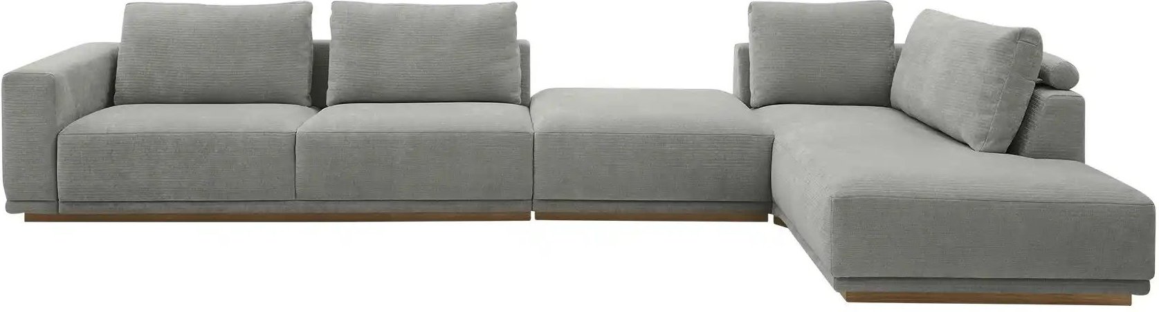 Musterring Ecksofa JustB! PM200 ¦ grau ¦ Maße (cm): B: 395 H: 60 T: 202.0 Polstermöbel > Sofas > Ecksofas - Höffner