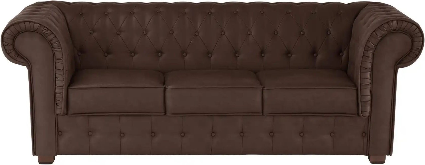 Sofa Chester ¦ braun ¦ Maße (cm): B: 215 H: 77 T: 94.0 Polstermöbel > Sofas > 3-Sitzer - Höffner