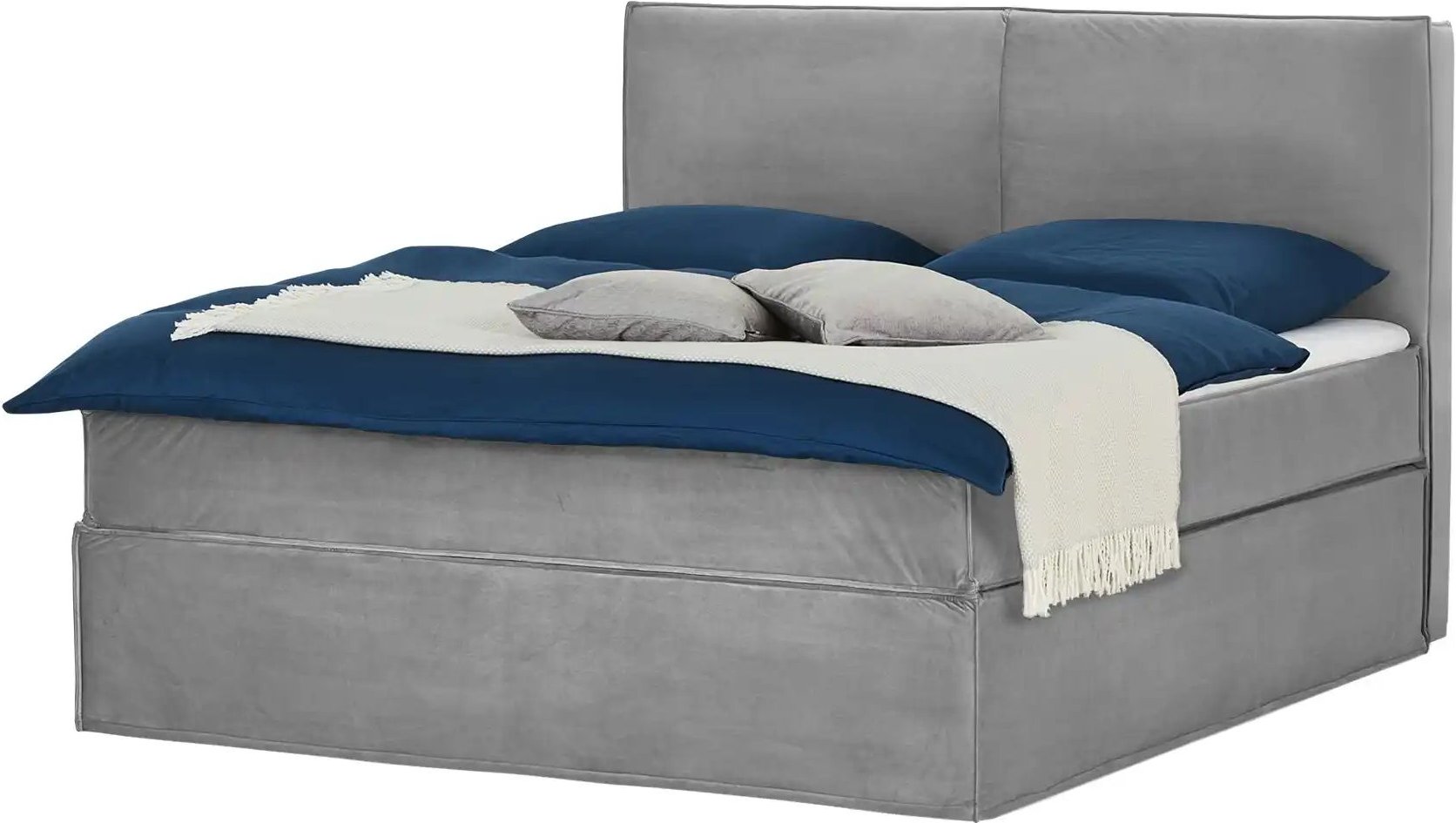 Boxi Boxspringbett mit trendigem Keder Boxi Urban ¦ grau ¦ Maße (cm): B: 180 H: 125 Betten > Boxspringbetten - Höffner