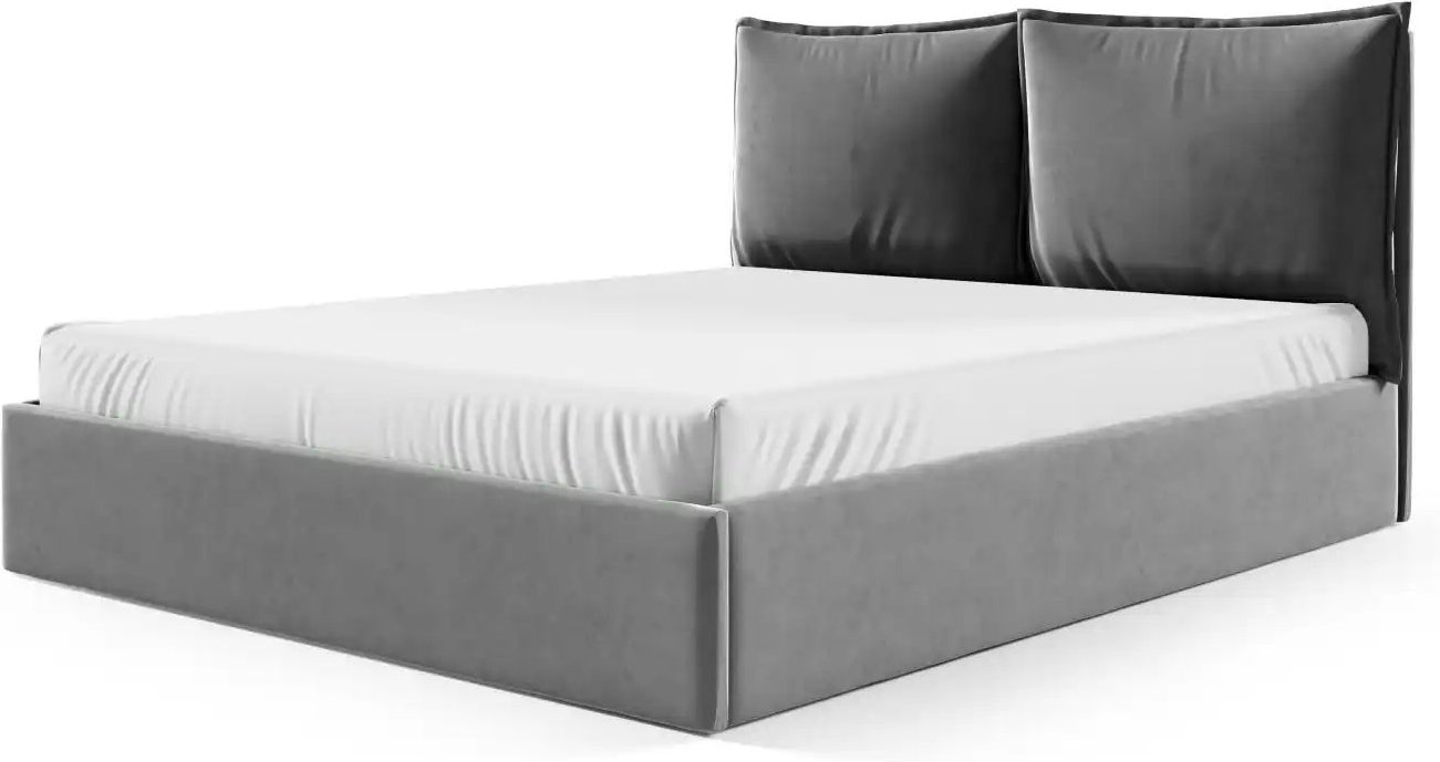 Polsterbett mit Bettkasten Glam ¦ grau ¦ Maße (cm): B: 169 H: 100 Betten > Polsterbetten - Höffner