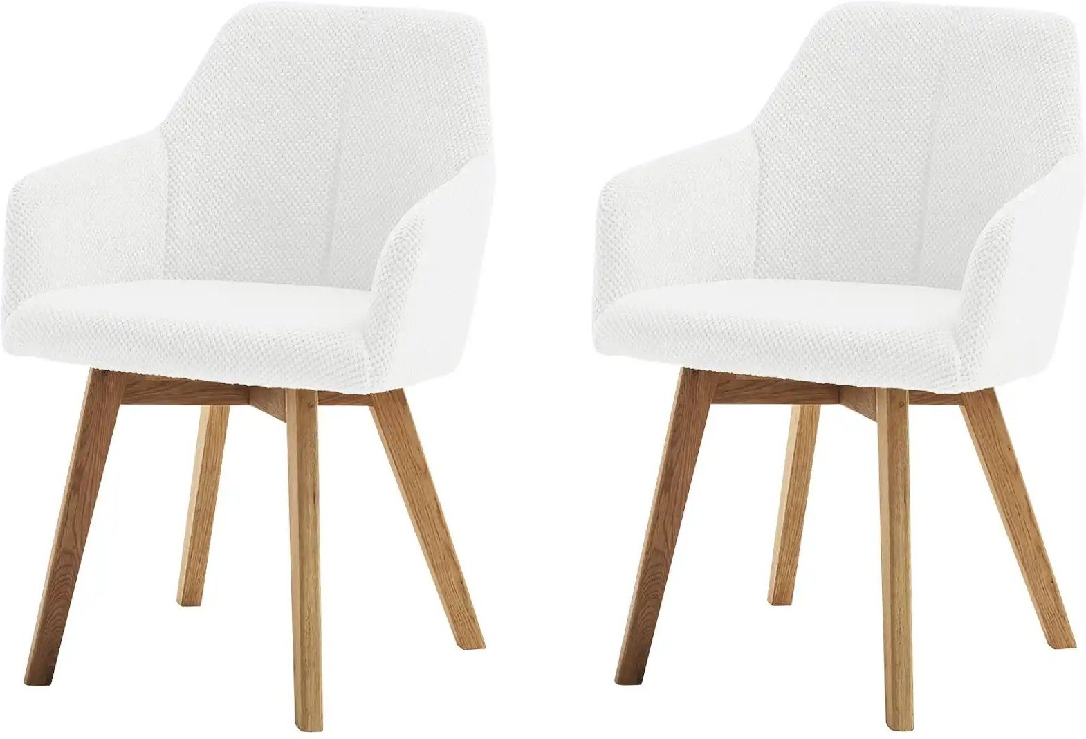 Woodford Armlehnstuhl  2er-Set  Maru ¦ creme ¦ Maße (cm): B: 60 H: 83 T: 59.0 Stühle > Esszimmerstühle > Esszimmerstühle...