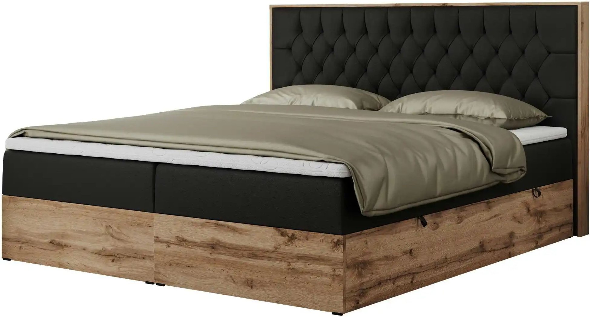 Boxbett mit Bettkasten Amore ¦ schwarz ¦ Maße (cm): B: 168 H: 115 Betten > Komfortbetten - Höffner