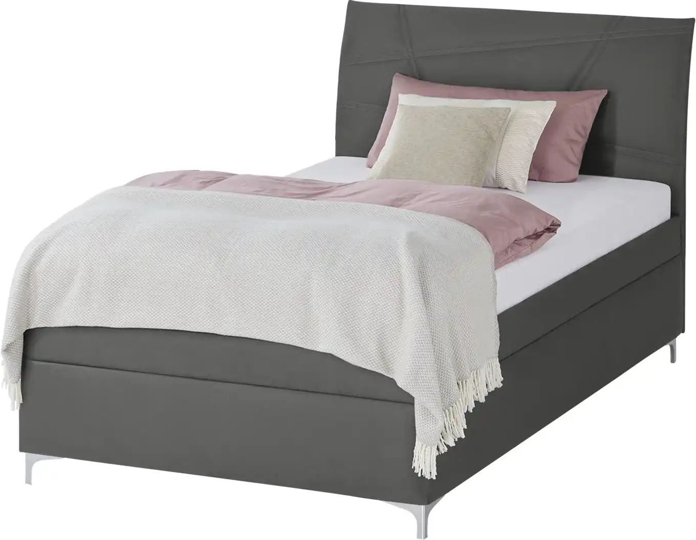 Polsterbett mit Matratze und Stauraum Lerryn ¦ grau ¦ Maße (cm): B: 126 H: 110 Betten > Komfortbetten - Höffner