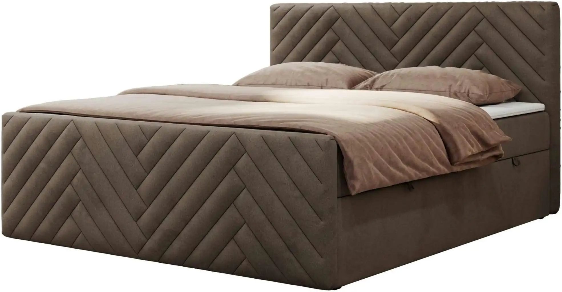 Boxbett mit Bettkasten Paris Duo ¦ braun ¦ Maße (cm): B: 141 H: 110 Betten > Komfortbetten - Höffner