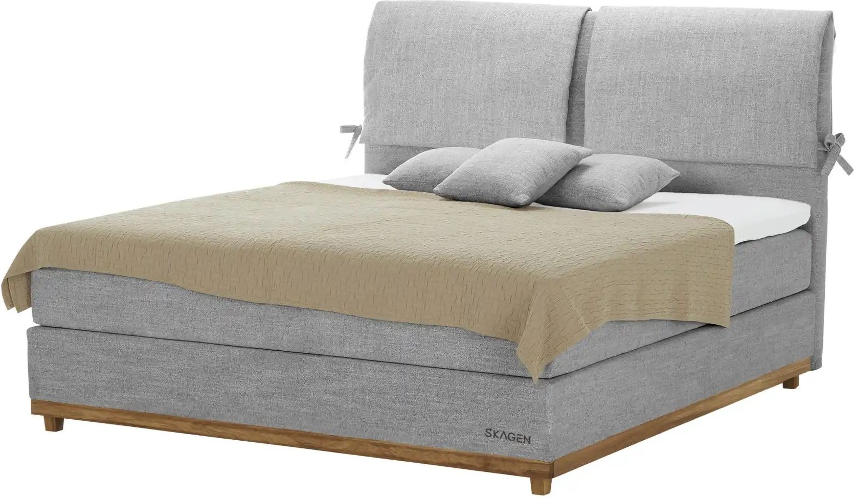 SKAGEN STUDIO Boxspringbett Sild ¦ grau ¦ Maße (cm): B: 184 H: 124 Betten > Boxspringbetten - Höffner