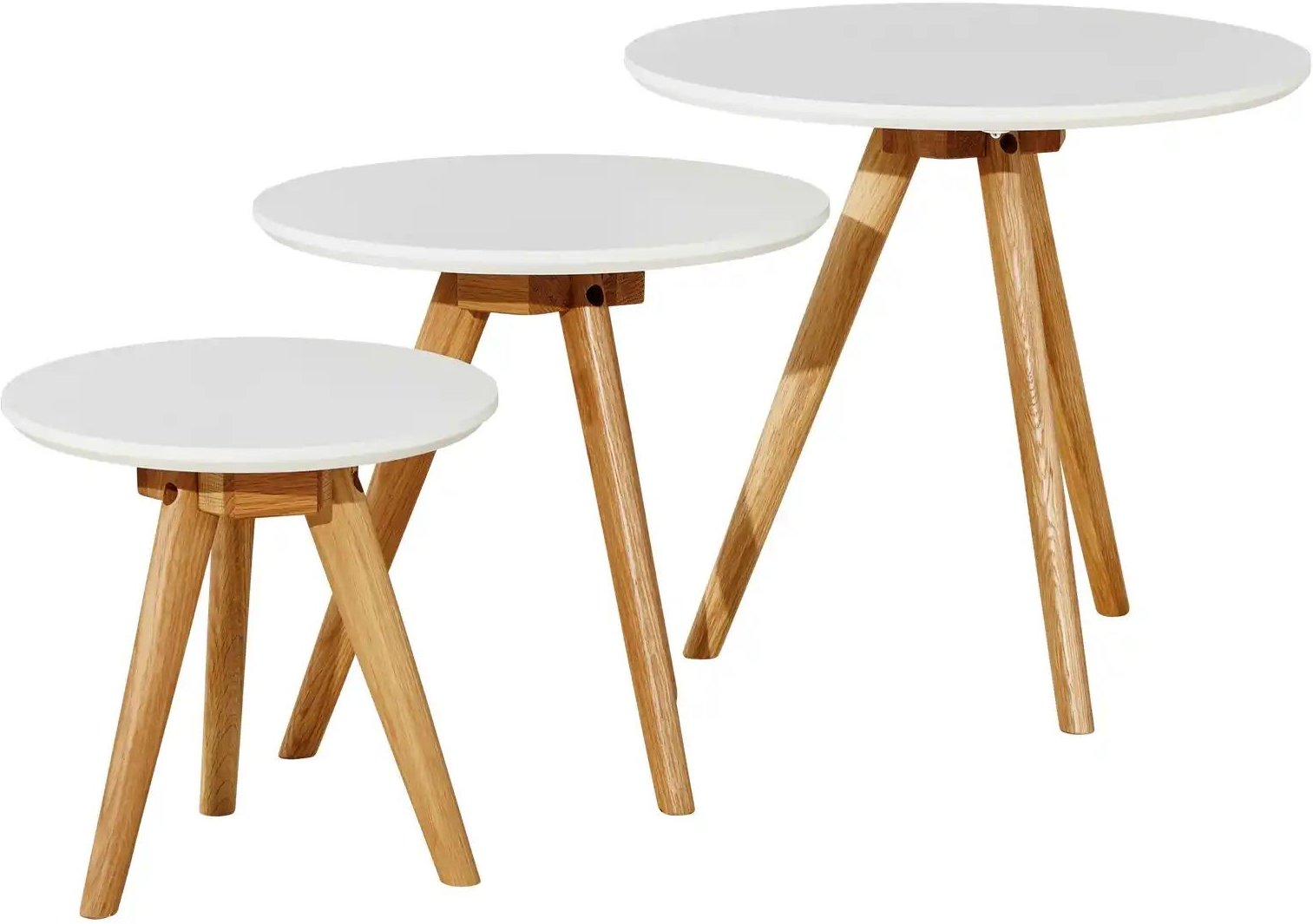Beistelltisch 3er-Set Gera ¦ weiß Tische > Beistelltische > Beistelltische ohne Rollen - Höffner