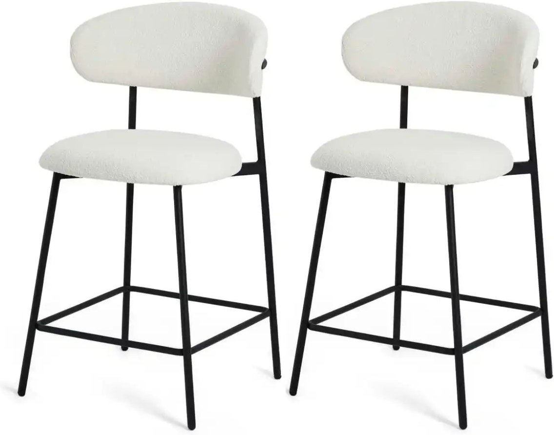 Furnhouse Barstuhl 2er-Set Diana ¦ creme ¦ Maße (cm): B: 52 H: 103 Polstermöbel > Hocker > Barhocker - Höffner