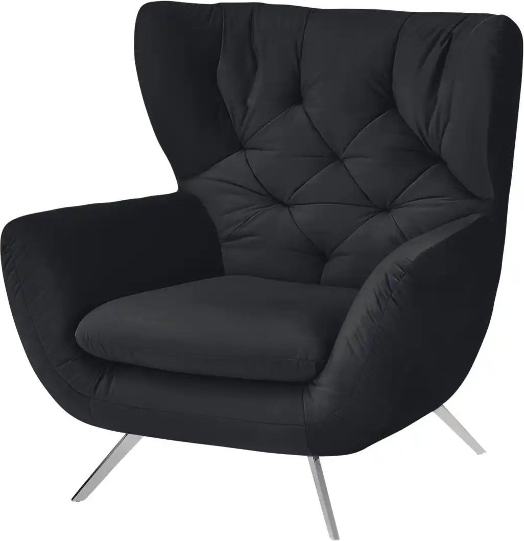 Thumbnail - Jette Home Hochlehnsessel Caldara ¦ schwarz ¦ Maße (cm): B: 100 H: 106 T: 95.0 Polstermöbel > Sessel > Ohrensessel - Hö...