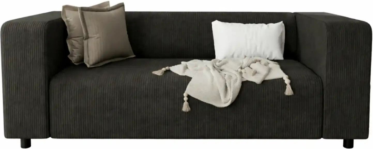 S-STYLE Einzelsofa Oskar ¦ schwarz ¦ Maße (cm): B: 151 H: 65 Polstermöbel > Sofas > 2-Sitzer - Höffner