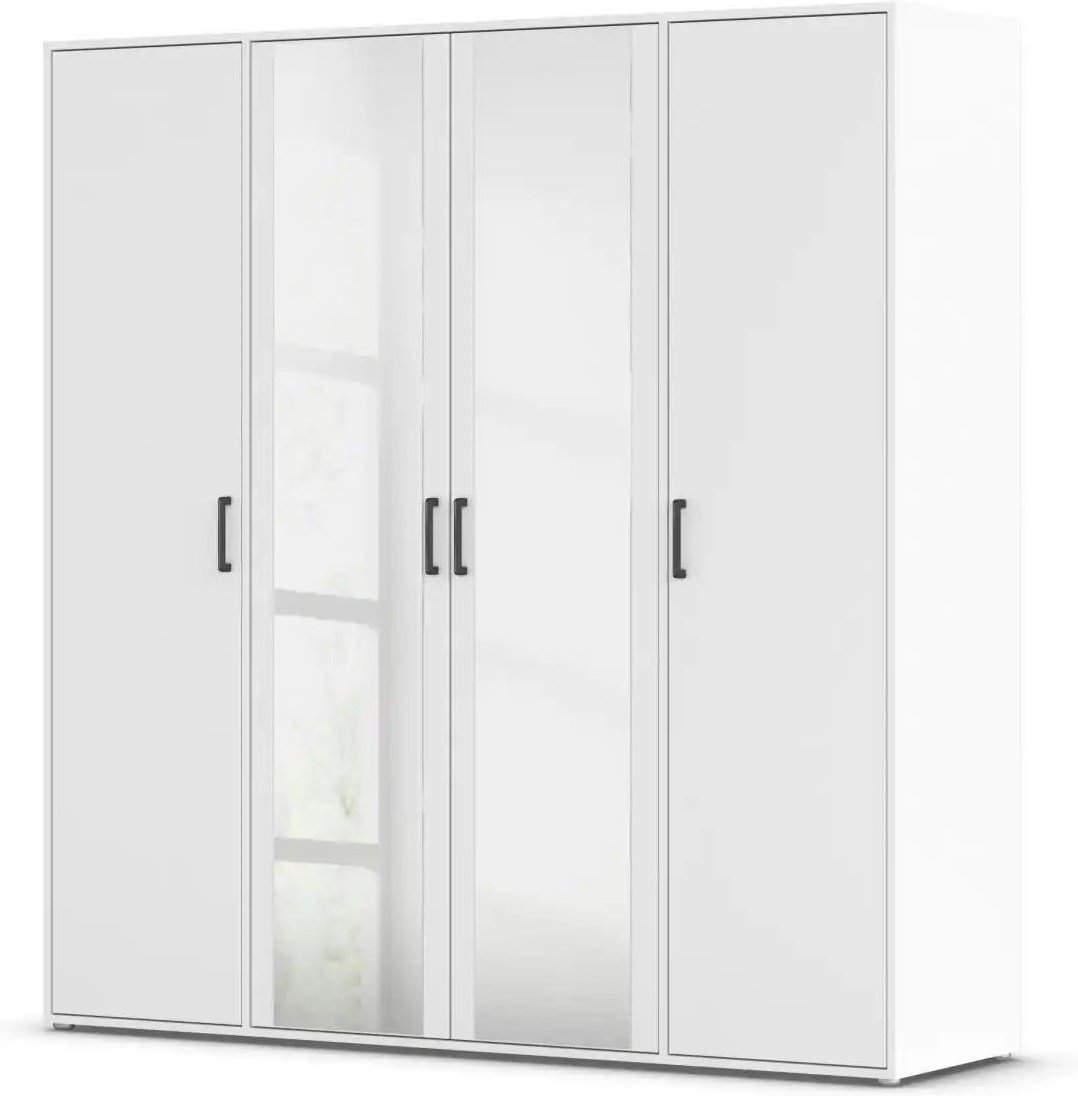 Drehtürenschrank Yarm ¦ weiß ¦ Maße (cm): B: 187 H: 194 Schränke > Kleiderschränke > Drehtürenschränke - Höffner