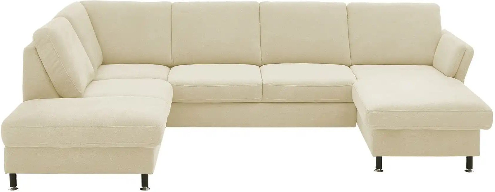meinSofa Wohnlandschaft aus Flachgewebe Veit ¦ beige ¦ Maße (cm): B: 305 H: 90 T: 200.0 Polstermöbel > Sofas > Schlafsof...