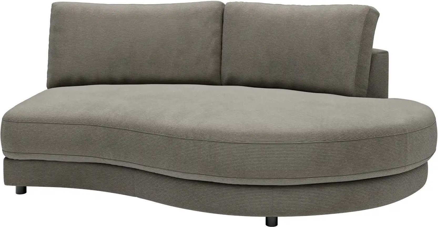 Jette Home Element Abschluss rund rechts in Feincord Sila ¦ grau ¦ Maße (cm): B: 205 H: 85 T: 166.0 Polstermöbel > Sofas...