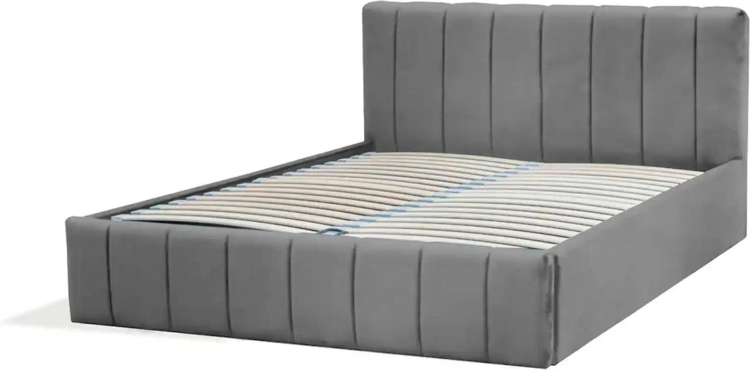 Polsterbett mit Bettkasten Nina ¦ grau ¦ Maße (cm): B: 99 H: 85 Betten > Polsterbetten - Höffner