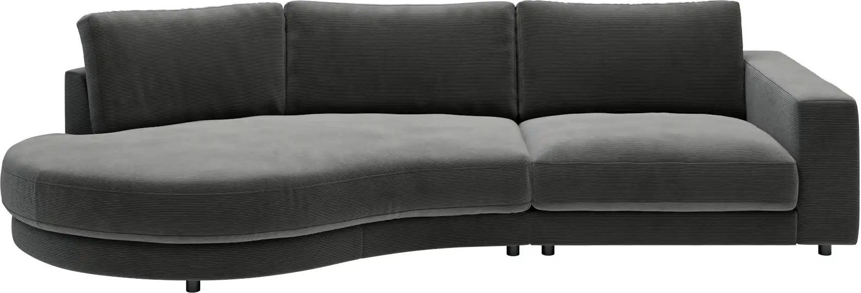 Thumbnail - Jette Home Organisches Einzelsofa in Feincord Sila ¦ grau ¦ Maße (cm): B: 330 H: 85 T: 166.0 Polstermöbel > Sofas > Modu...