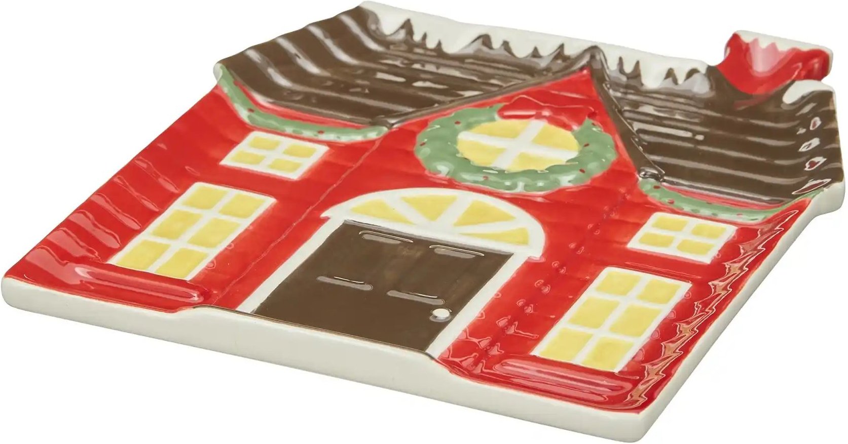 HOME STORY Keksteller Haus ¦ rot ¦ Dolomite ¦ Maße (cm): B: 20,3 H: 2,5 T: 20.3 Geschirr > Einzelgeschirrteile - Höffn...