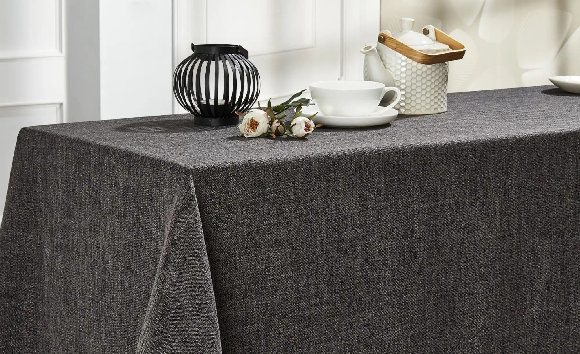como Tischdecke Antique ¦ grau ¦ Synthetik ¦ Maße (cm): B: 140 Tischwäsche & Küchentextilien > Tischdecken - Höffner