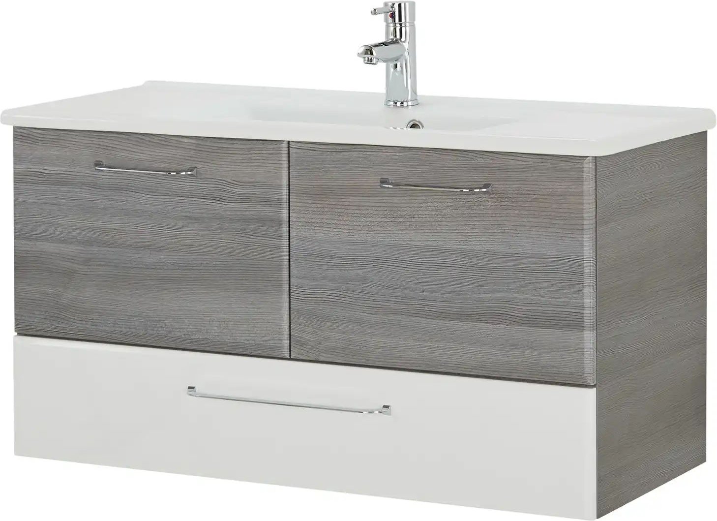 smart Waschtischunterschrank Onda ¦ grau ¦ Maße (cm): B: 96 H: 51 T: 44.0 Schränke > Badschränke > Waschbecken-untersch...