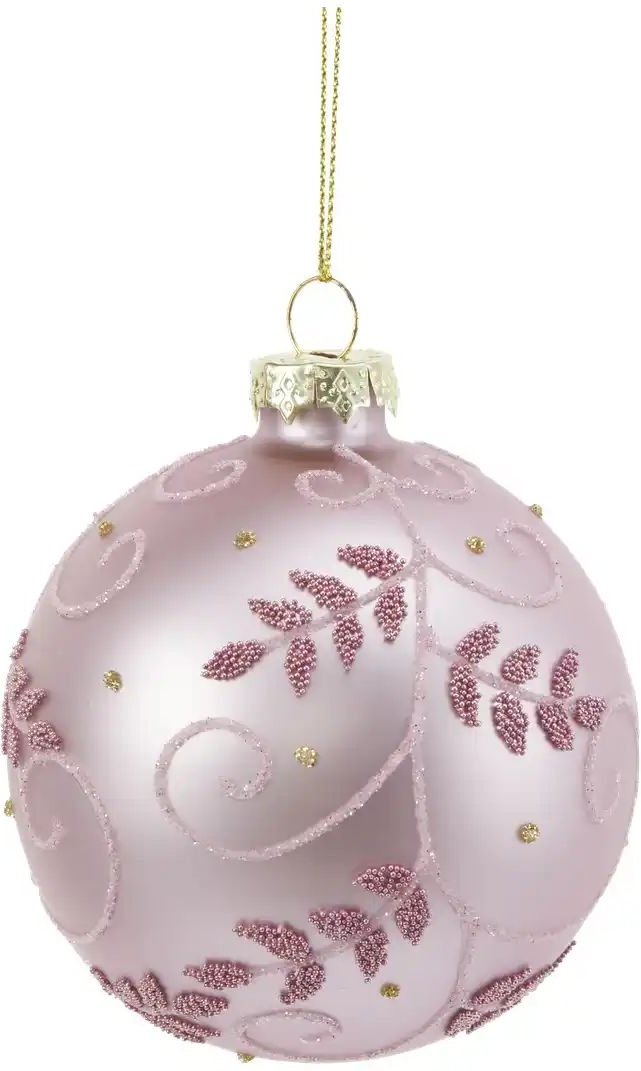 HOME STORY Weihnachtsbaumkugel ¦ rosa/pink ¦ Glas,Aluminium Ø: 8 Weihnachten - Höffner