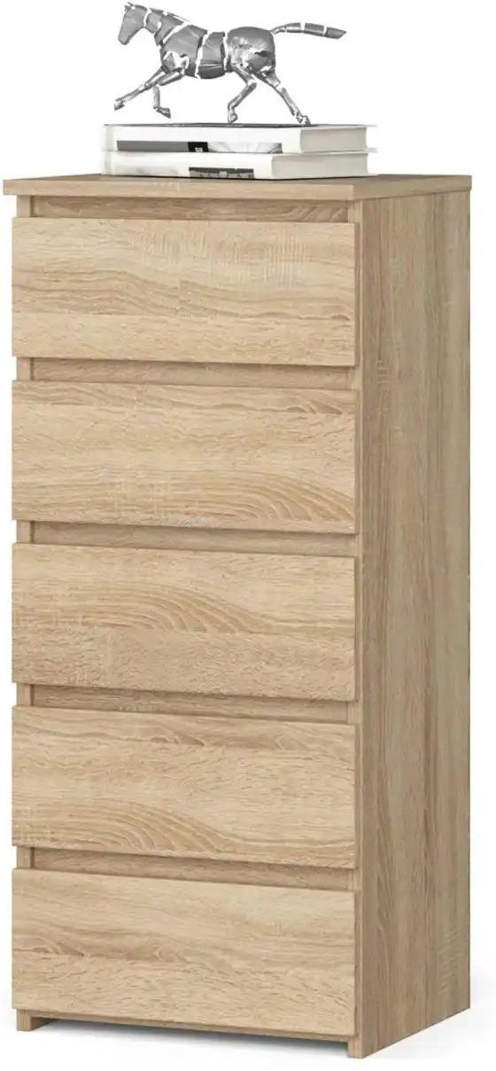 Kommode mit 5 Schubladen Carlo ¦ holzfarben ¦ Maße (cm): B: 40 H: 92 Kommoden & Sideboards > Kommoden - Höffner