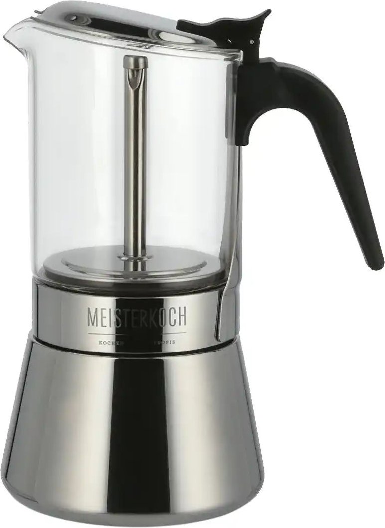 Meisterkoch Espressokocher CENA ¦ silber ¦ Glas,Edelstahl ¦ Maße (cm): H: 21 Ø: 16 Kaffee & Tee > Kaffeebereiter - Höf...