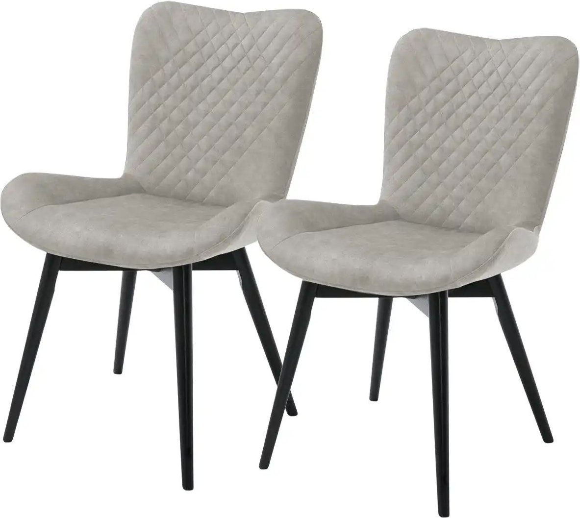 Gray & Jones 2er Set Esszimmerstuhl mit Diamant-Steppung Tierra Fuego Two ¦ grau ¦ Maße (cm): B: 58 H: 88 T: 67.0 Stühle...