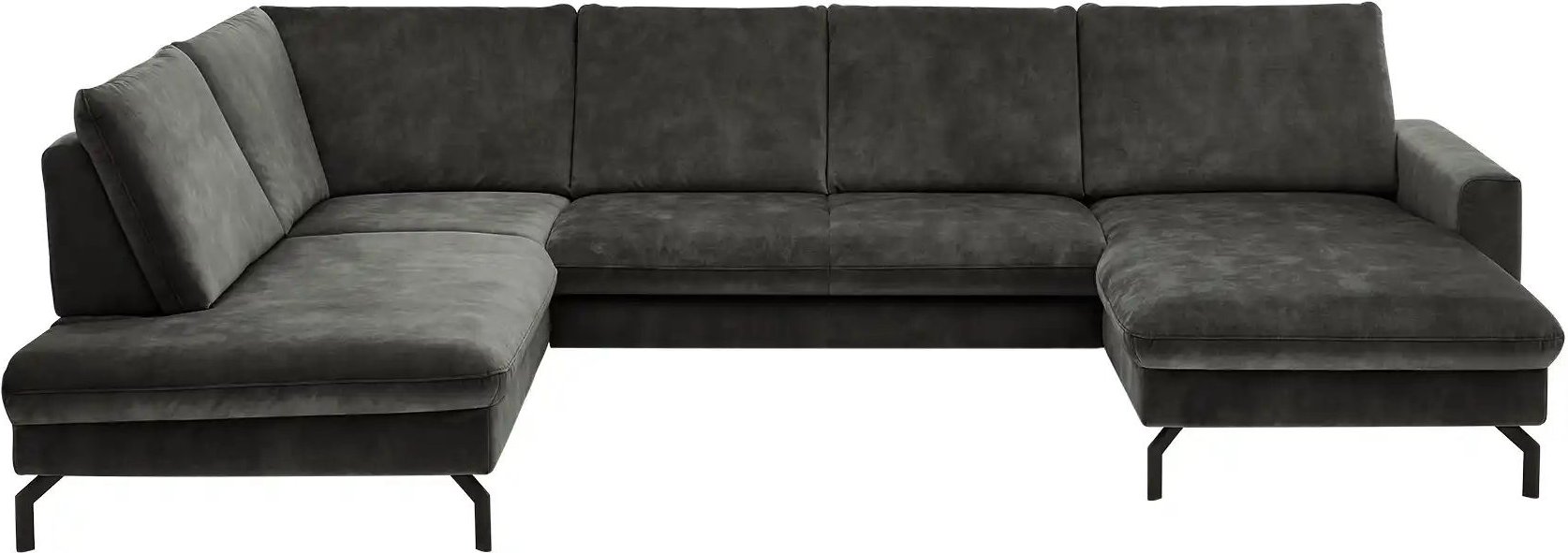 meinSofa Wohnlandschaft aus Mikrofaser Grace ¦ grau ¦ Maße (cm): B: 337 H: 89 T: 220.0 Polstermöbel > Sofas > Wohnlandsc...