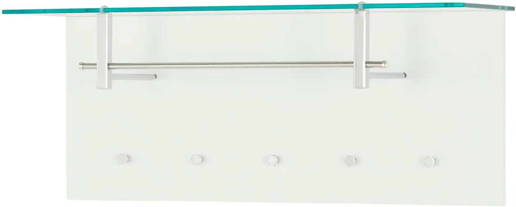 Wohnwert Garderobenpaneel Nicolo ¦ weiß ¦ MDF-Platte,Glas ¦ Maße (cm): B: 102 H: 41 T: 32.5 Garderoben & Kleiderstangen...