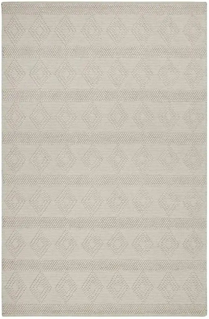 Esprit Handwebteppich ¦ weiß ¦ Wolle ¦ Maße (cm): B: 200 H: 0,8 Teppiche > Naturteppiche - Höffner