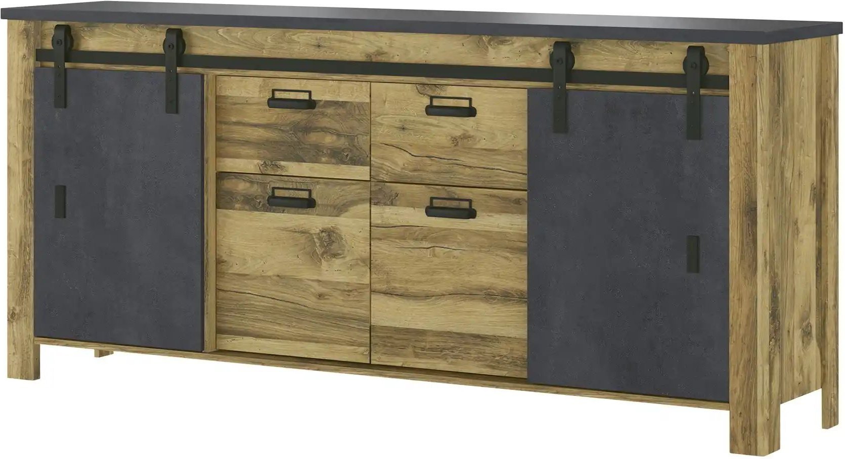 Sideboard Ledro ¦ holzfarben ¦ Maße (cm): B: 201 H: 91 T: 44.0 Schränke > Buffets - Höffner