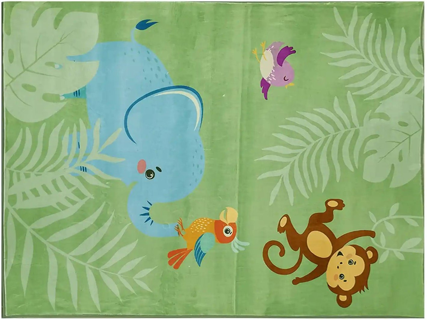 KJUT Kurzflorteppich Elefant ¦ grün ¦ Synthetische Fasern ¦ Maße (cm): B: 120 Teppiche > Kinderteppiche - Höffner