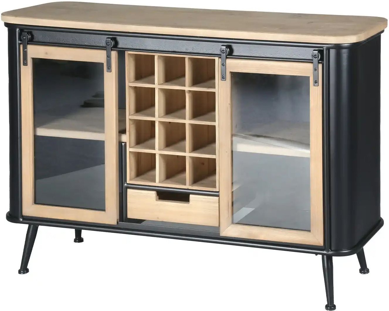 Sideboard Imola ¦ schwarz ¦ Maße (cm): B: 119,5 H: 80,5 T: 39.5 Kommoden & Sideboards > Sideboards - Höffner