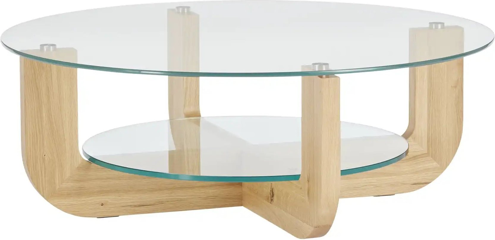 Couchtisch Han ¦ holzfarben ¦ Maße (cm): H: 37 Ø: 105 Tische > Mehr Tische > Couchtische mit Glasplatte - Höffner