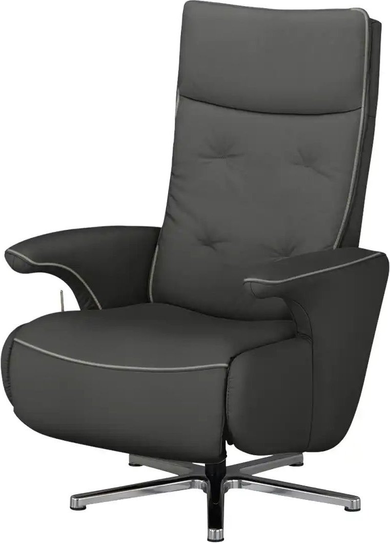 meinSofa Drehsessel aus Leder Franzi ¦ schwarz ¦ Maße (cm): B: 73 H: 115 T: 83.0 Polstermöbel > Sessel > Fernsehsessel -...