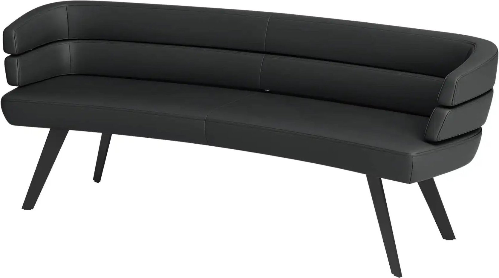 JOOP! Sitzbank Leder Curves ¦ schwarz ¦ Maße (cm): B: 229 H: 84 T: 77.0 Bänke > Einzelbänke - Höffner