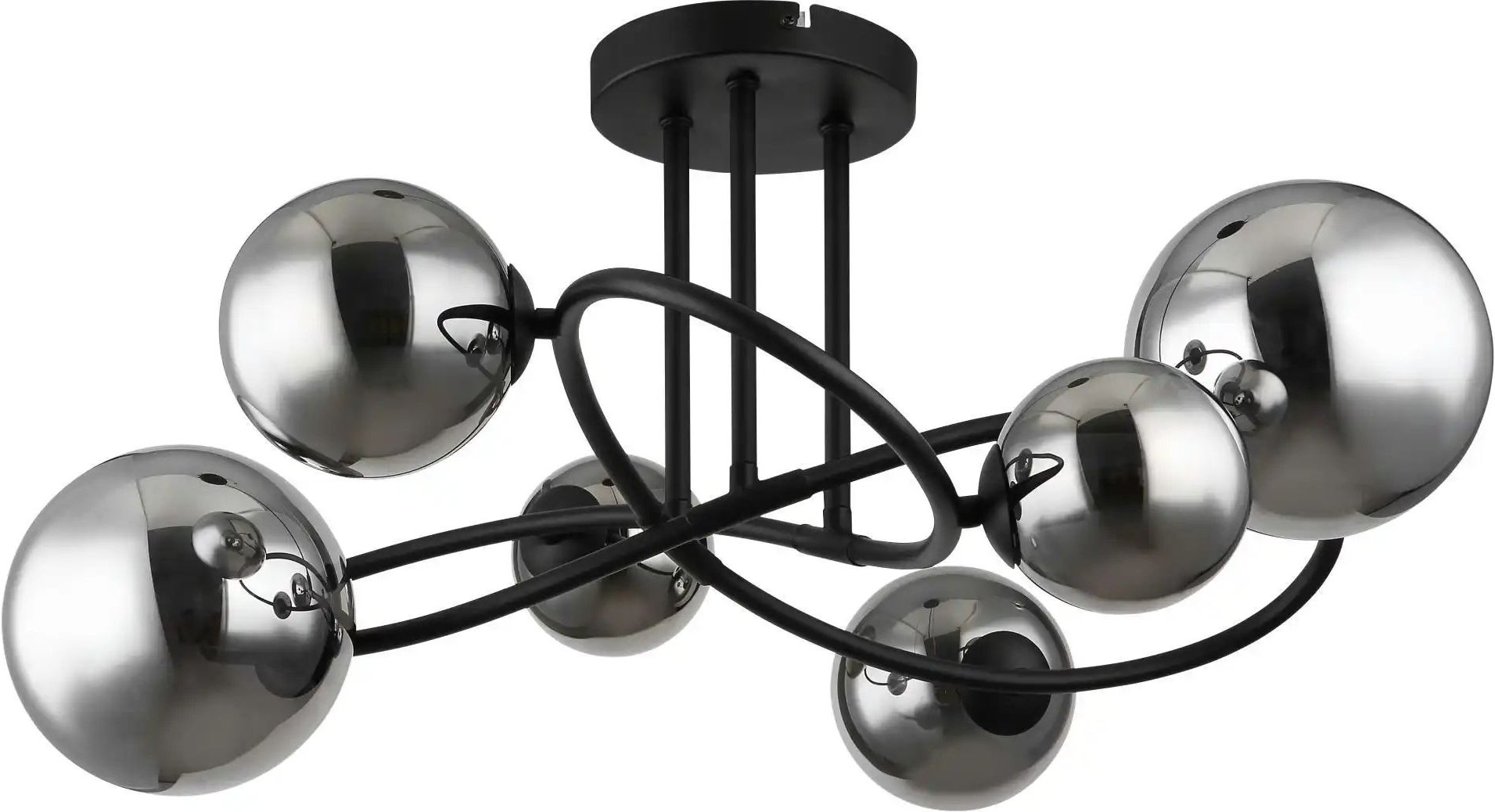 Globo Lighting Deckenleuchte Riha ¦ schwarz ¦ Maße (cm): B: 62 H: 35 T: 59.0 Lampen & Leuchten > Deckenleuchten - Höffn...